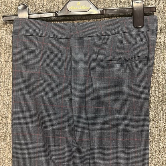 Trousers. Dark slate blue and black Glenn plaid - Picture 2 of 8